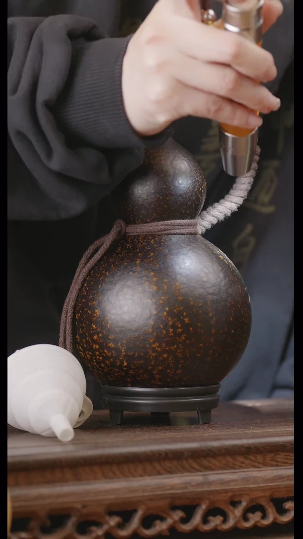 【闪购商品】321号精品天然大漆工艺防渗内胆酒葫芦~