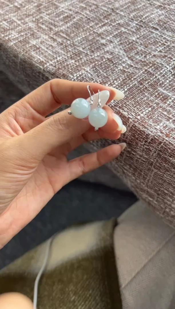 【闪购商品】翡翠耳饰银S925镶嵌耳饰