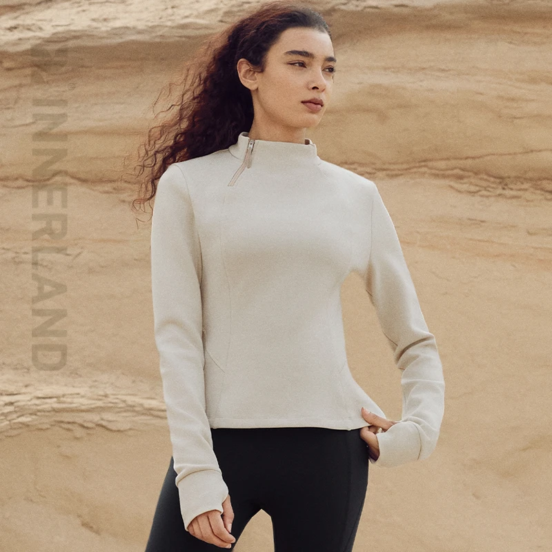 河岸家设计师INNERLAND斜拉链套头修身卫衣25秋冬