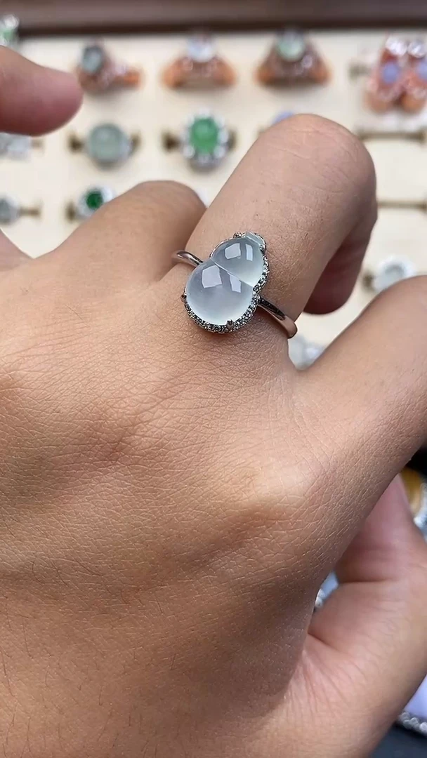 银S925镶嵌定制翡翠68676