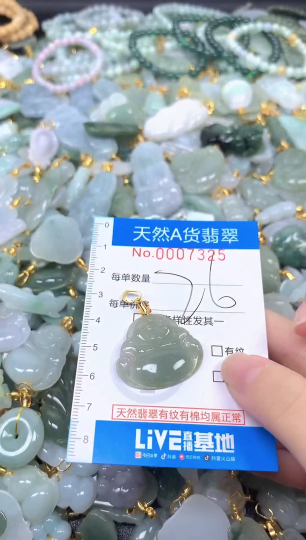 颈饰未镶嵌翡翠净货挂件-7325