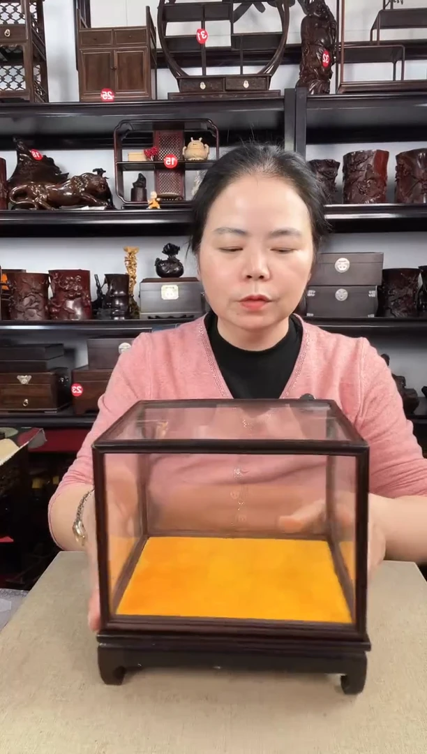 木玻璃罩2号老李红木工艺品