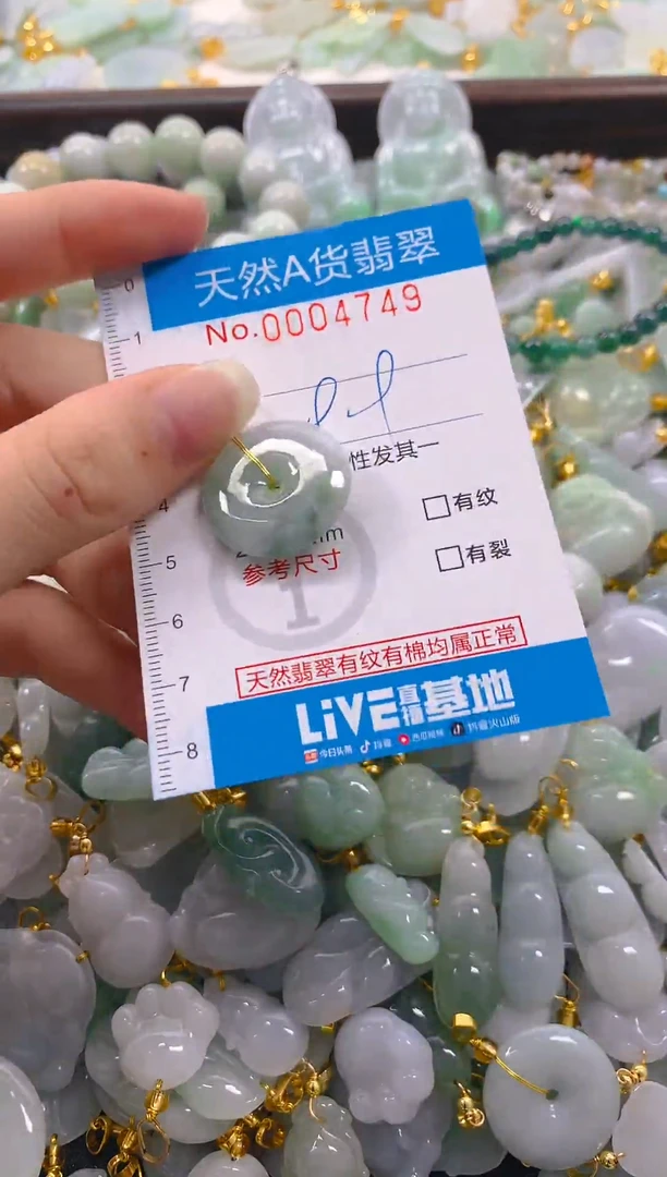 颈饰未镶嵌翡翠净货挂件-4749