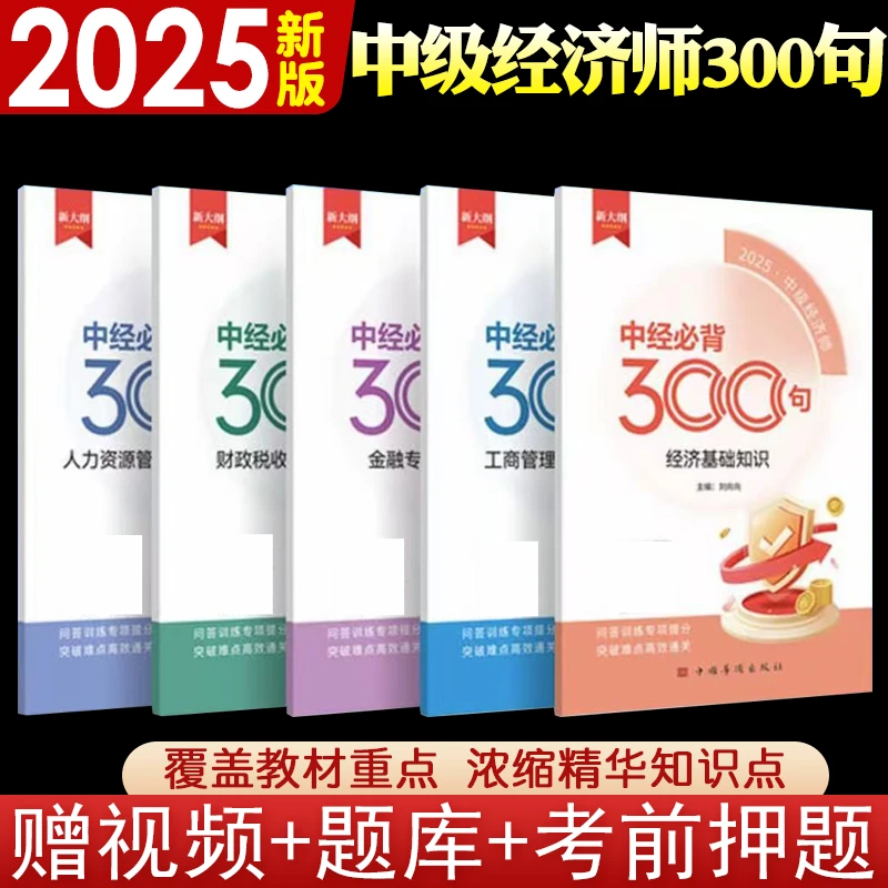 2025年中级经济师必背300句中经速记口诀300句一学就会金融人力等