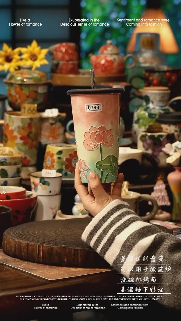 陶瓷景德镇高温釉下彩手工手绘款式@A0793@