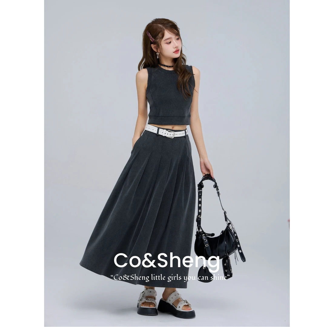 懒人时髦/cosheng重生小个子夏季新品套装上衣半身裙时尚百搭小众