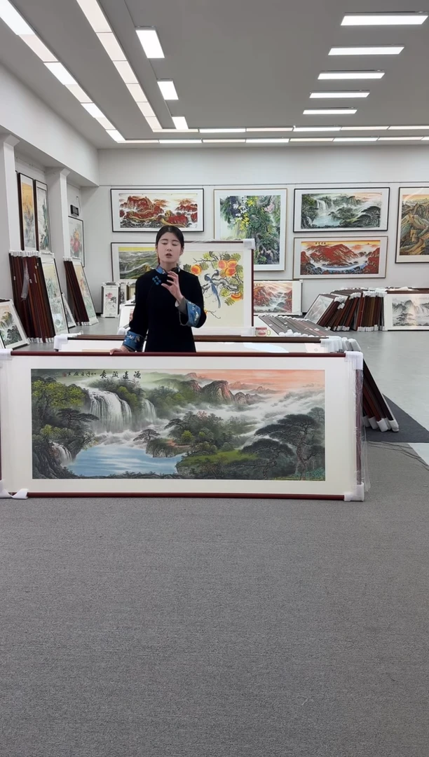 国画手绘 源远流长 219*88