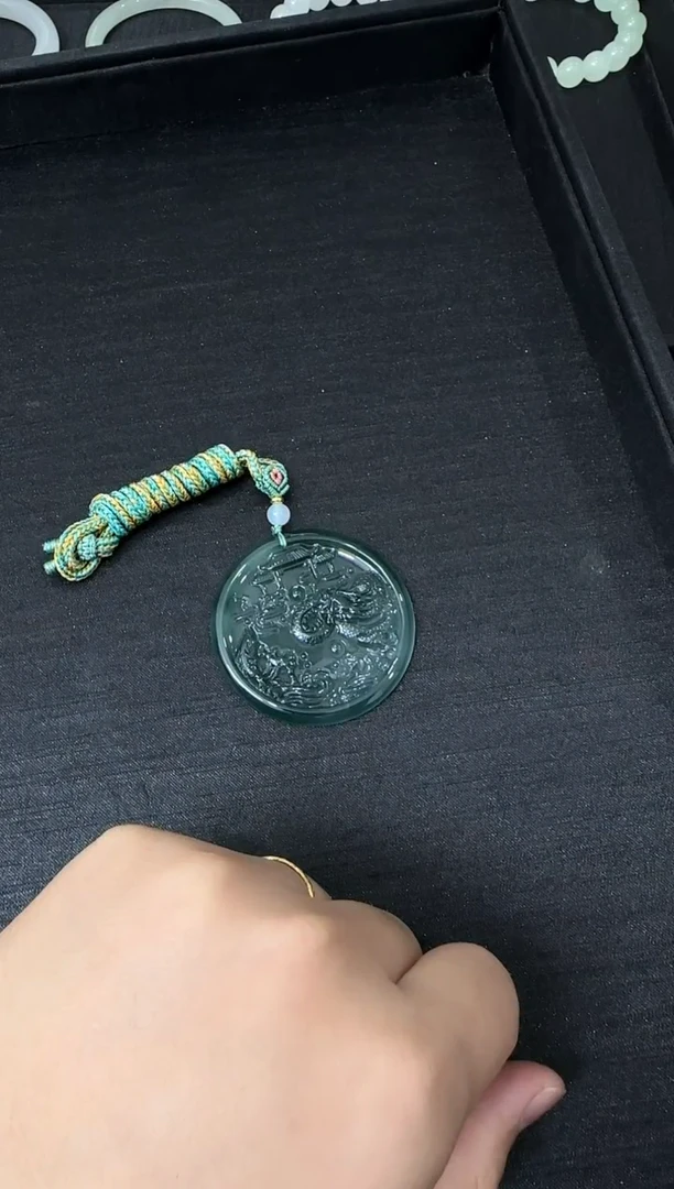 颈饰未镶嵌翡翠龙牌 吊坠-560838