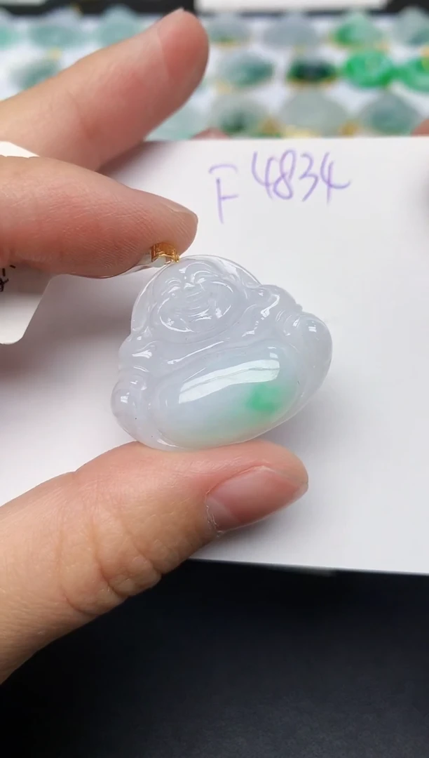 颈饰18K金镶嵌翡翠天然缅甸A货翡翠百元以上9元证书费自理