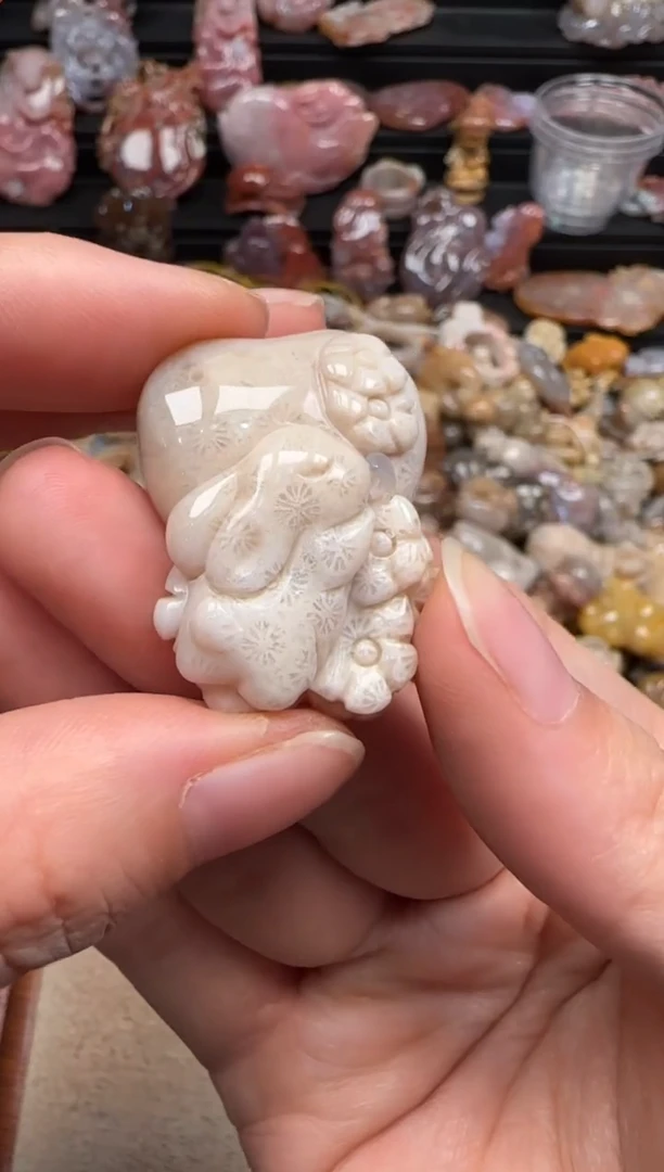 【闪购商品】硅化珊瑚（珊瑚玉）颈饰未镶嵌044