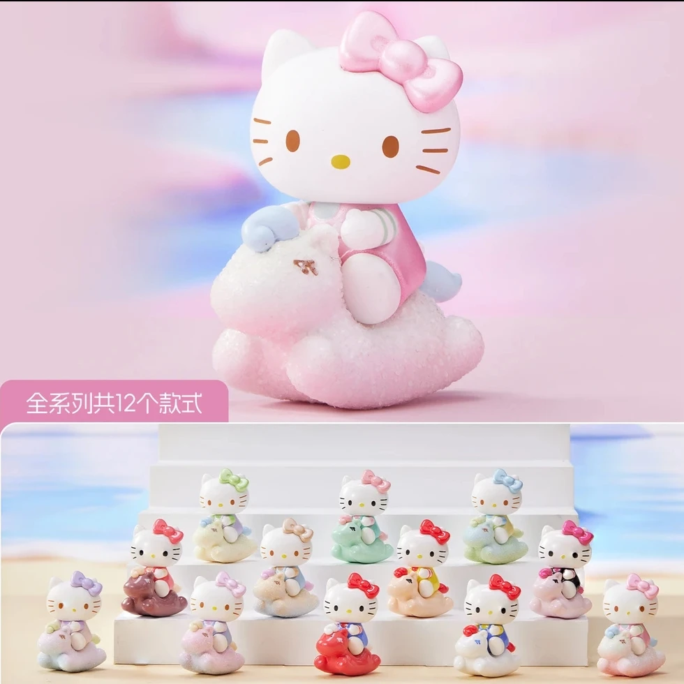 正版三丽欧Hello Kitty款童心小马系列萌趣豆潮玩桌面小摆件