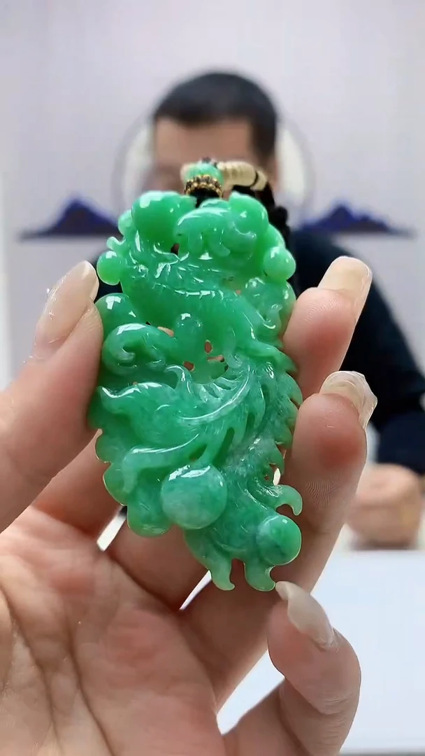 定制翡翠未镶嵌4898ms-毛货挂件126