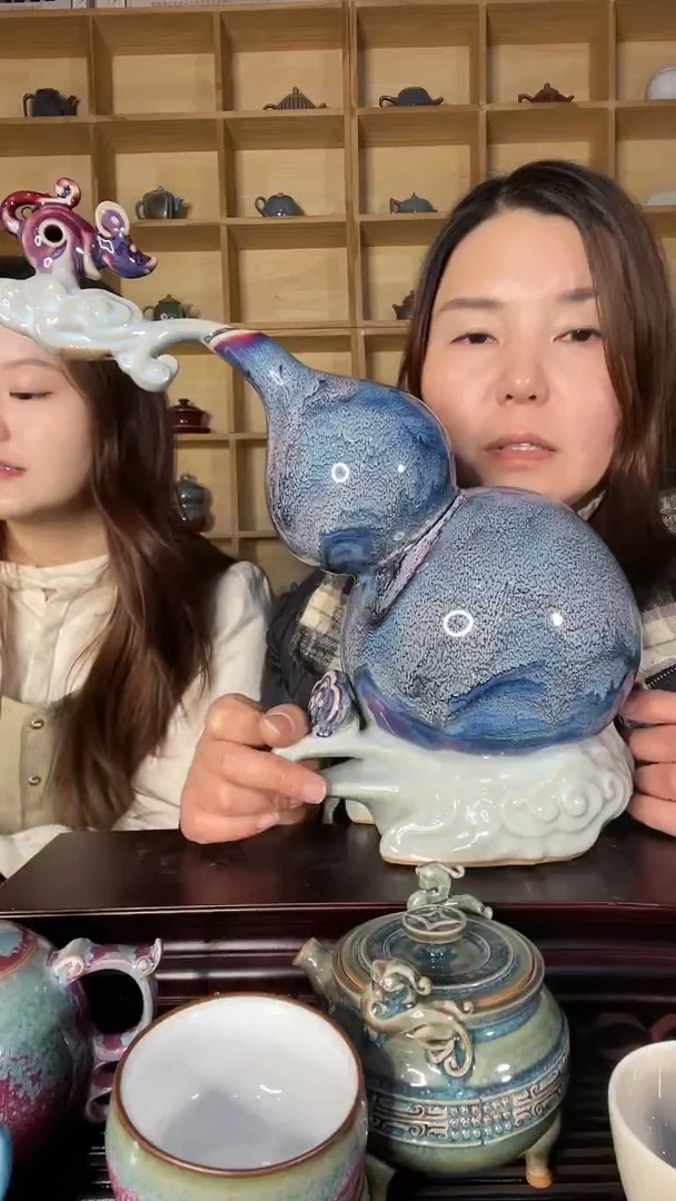 【闪购商品】摆件三星报喜 土魂钧瓷