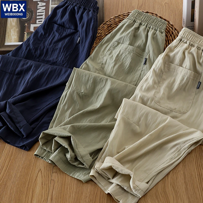 儿童夏季棉麻九分裤薄款2025新款男童休闲长裤夏装男孩防蚊裤子潮