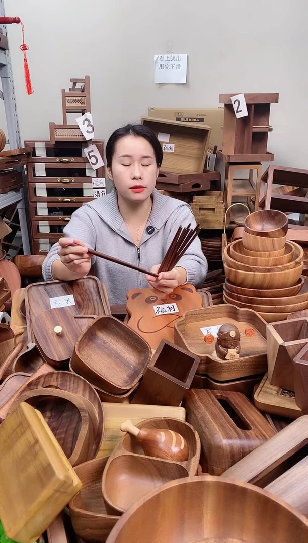 木 北美黑胡桃木筷子  到手10双   A