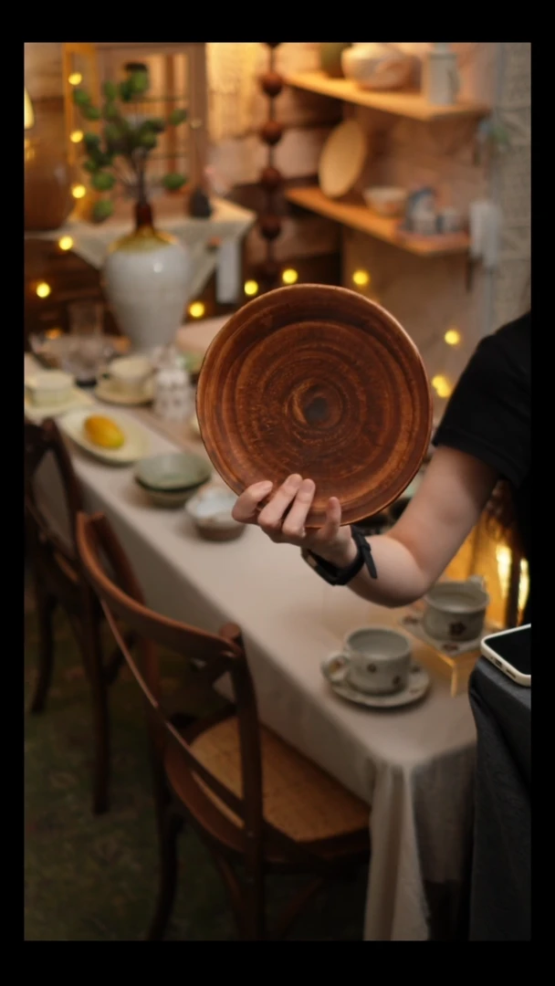 瓷片雾里工作室 盘1个