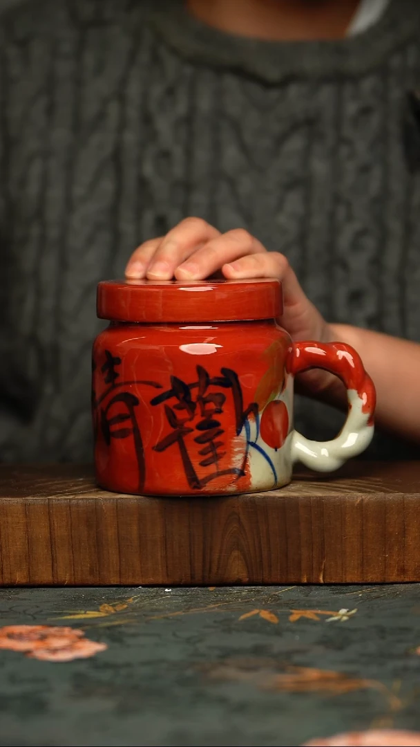 瓷片釉下彩手工手绘同款陶器