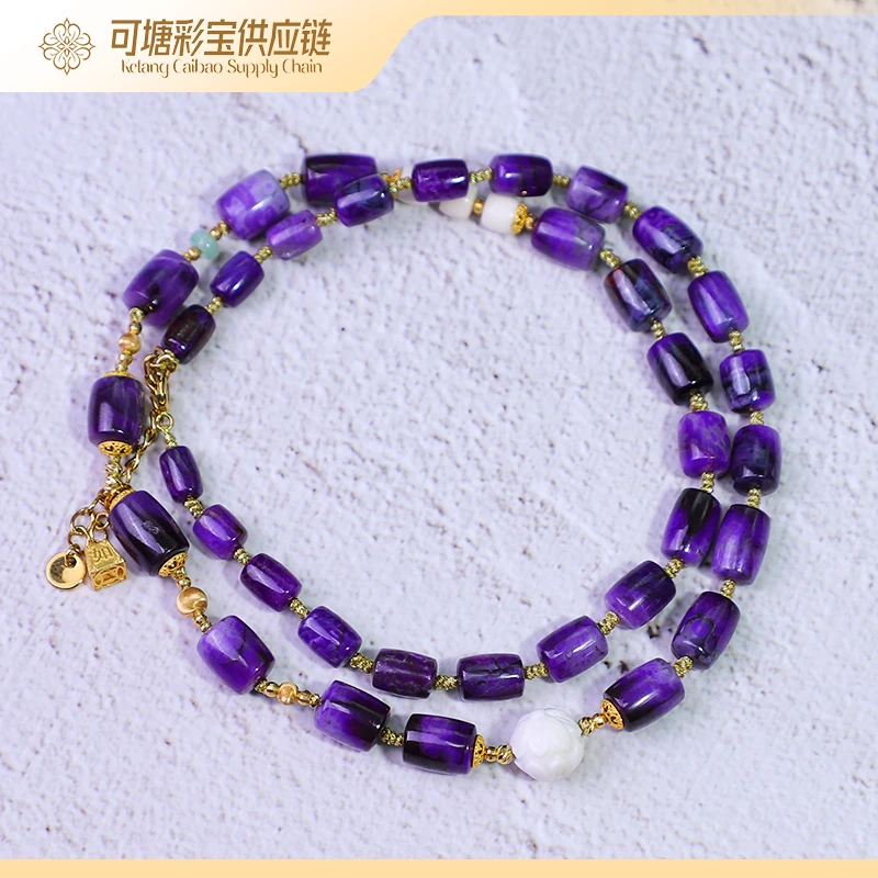 南非舒俱来 18K金 S级皇家紫 舒俱来项链 KTCB-4125