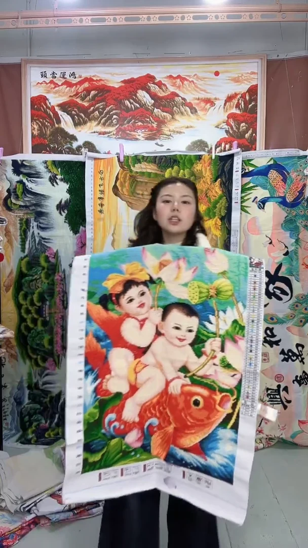 棉  年画福娃