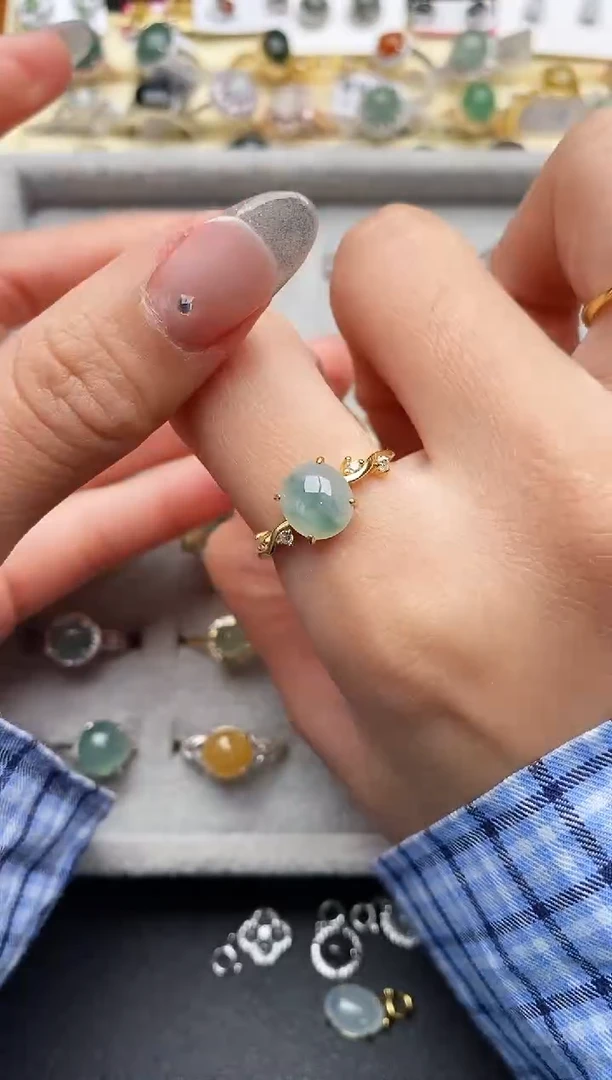 【闪购商品】翡翠戒指银S925镶嵌2222222222+1