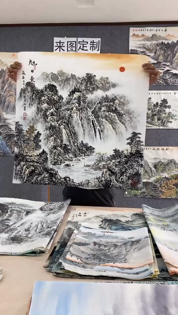 国画福利！沈泳江手绘 四尺斗方68*68cm