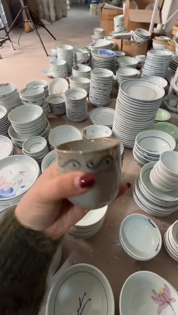 明舟微瑕福利陶泥如意纹水杯（单只装）