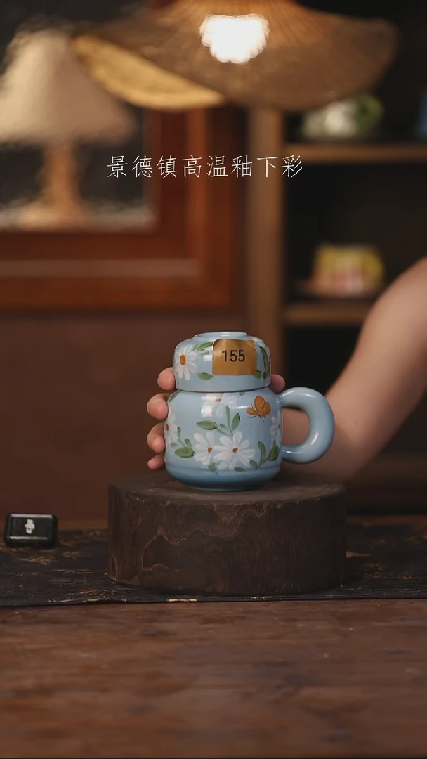 陶瓷景德镇高温釉下手绘陶瓷155