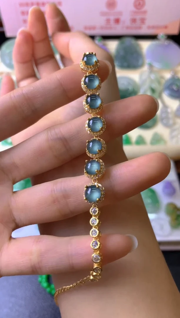 银S925镶嵌手链翡翠?****?手链