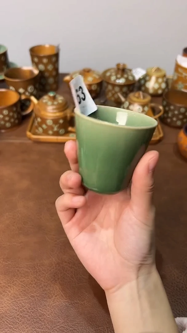 龙泉窑梅子青闻香杯