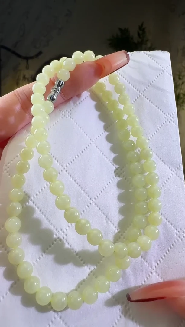 【闪购商品】和田玉项链未镶嵌卡6mm项链