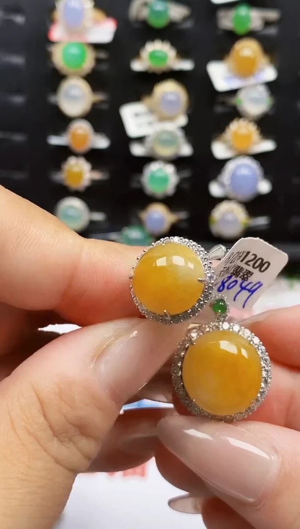 银S925镶嵌戒指翡翠0675