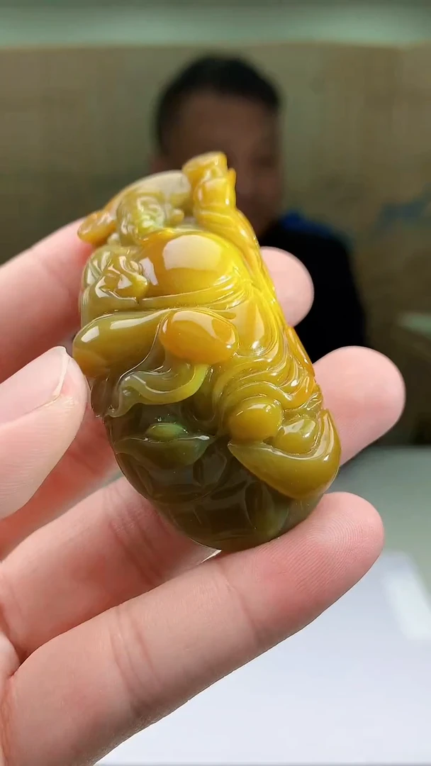 【闪购商品】定制翡翠未镶嵌4969bb-毛货挂件