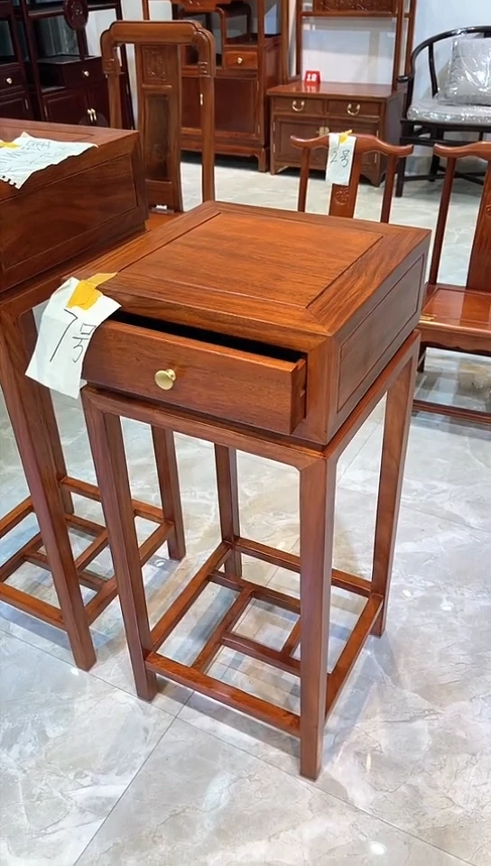 花梨木类成套家具带抽花架38*38*88