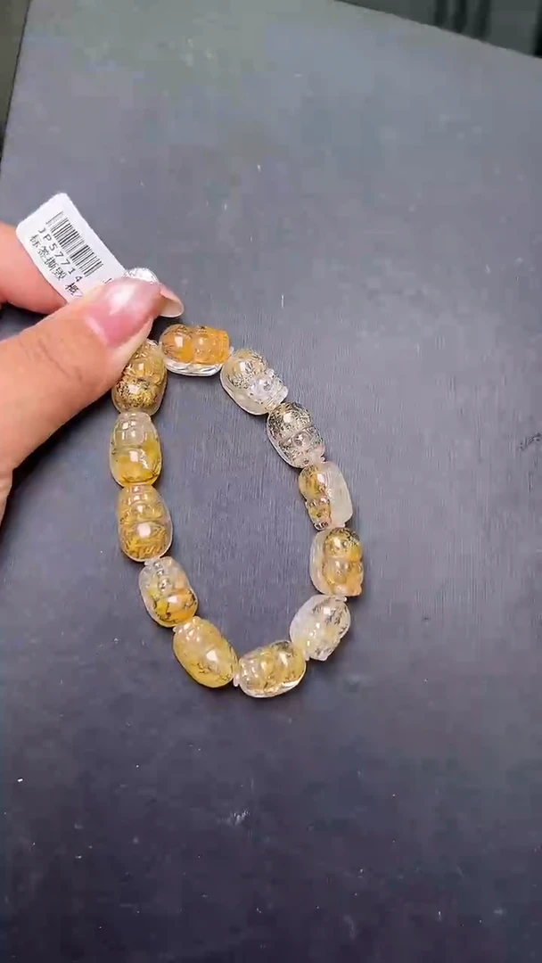 未镶嵌手串水晶胶花小树貔貅手串 37-38g JP57714