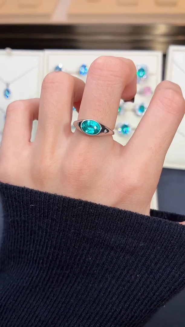 银S925镶嵌戒指碧玺00000