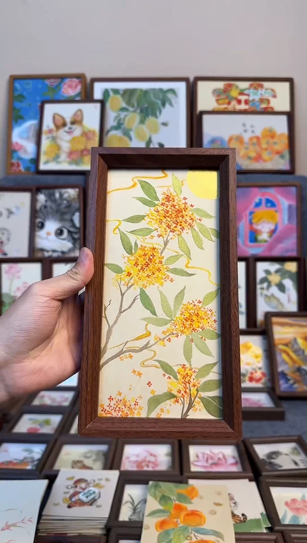 木双层款桂花15x27带框