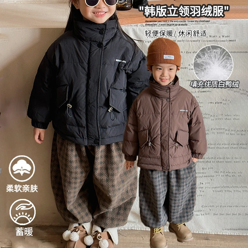 美雅雅冬新款加厚防风儿童白鸭绒羽绒服WX06男童女童保暖