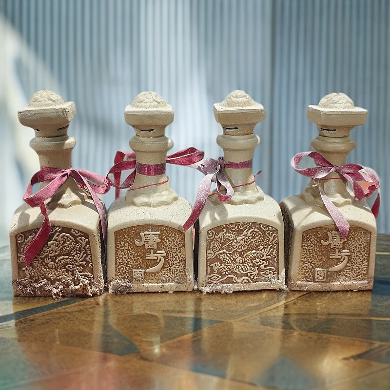 唐坊 金樽 窖藏老酒 52度 浓香型白酒 4瓶陶坛纸箱装52度500ML