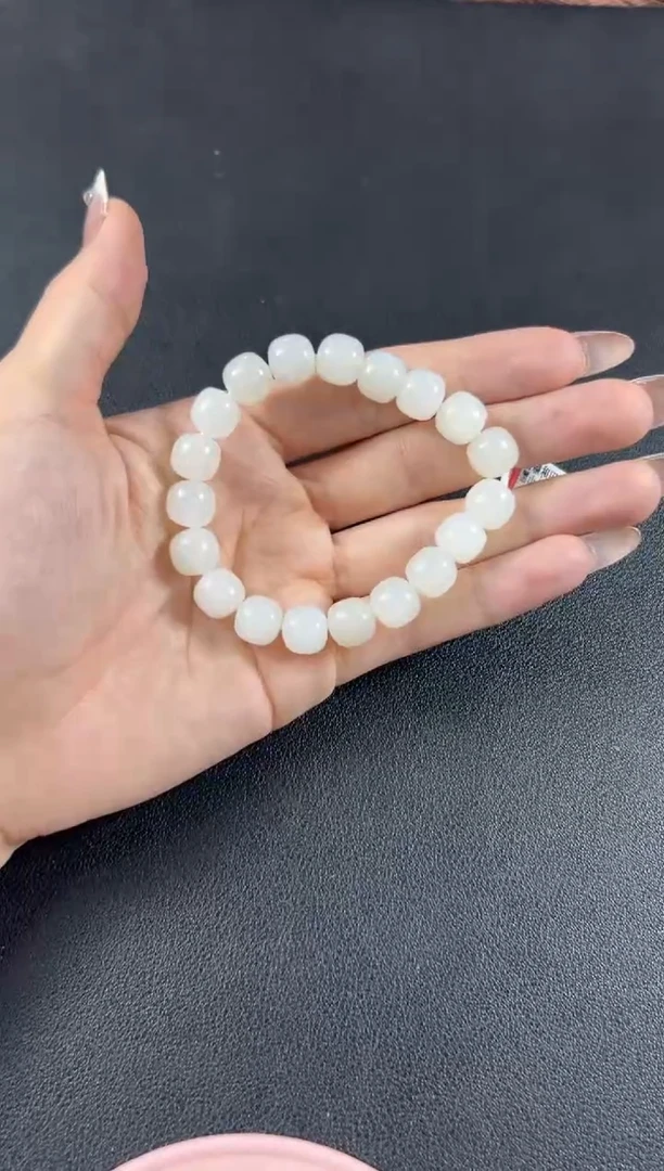 手串未镶嵌和田玉黑山微色差卡10手串m