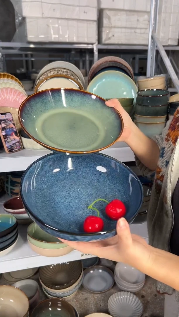 陶瓷外贸尾货瑕疵满20包邮X2深盘新品/F5A