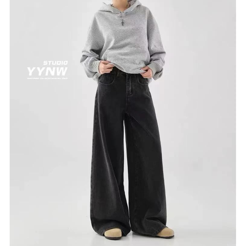 亲衣舍2025时尚大气简约直通女牛仔裤 显瘦