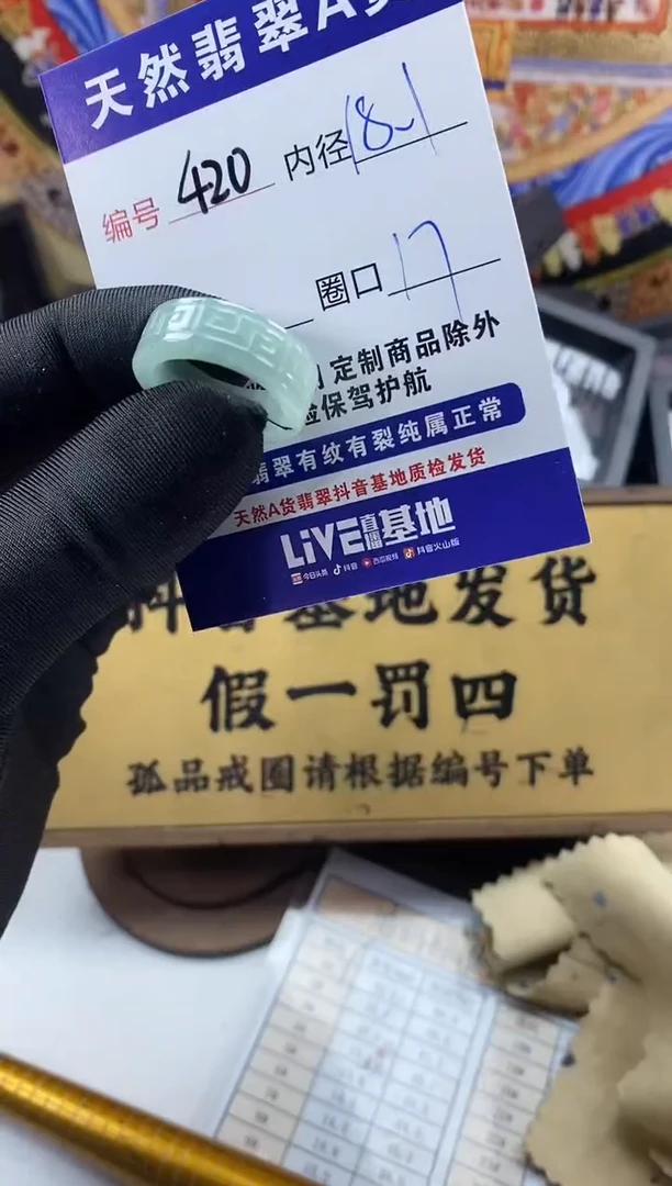 未镶嵌戒圈翡翠420