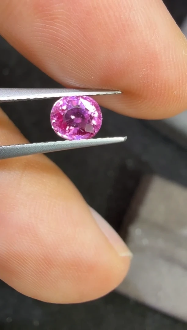 未镶嵌定制定制蓝宝石无烧热粉色吉尔德1.02克拉