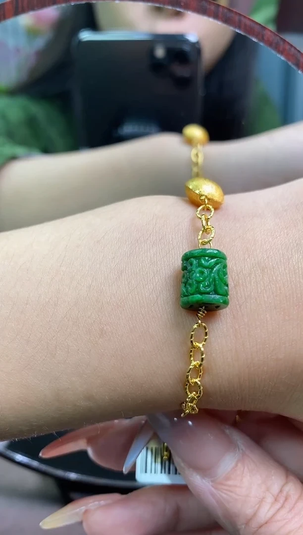 翡翠银S925镶嵌颈饰净货12791