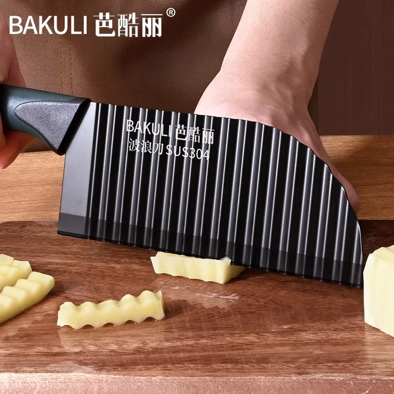 德国304狼牙土豆刀商用波纹刀切菜神器加厚波浪刀削土豆薯条工具