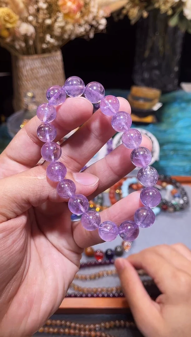 未镶嵌手串水晶薰衣草紫水晶单圈10m+