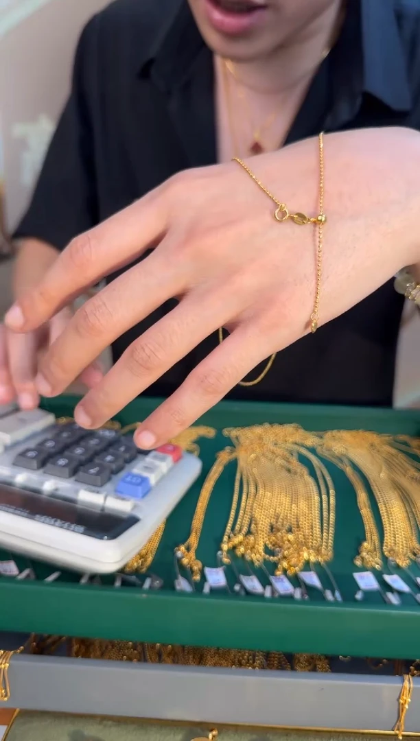 50cm爱心抽拉切面珠链2.46g（多样性发货）