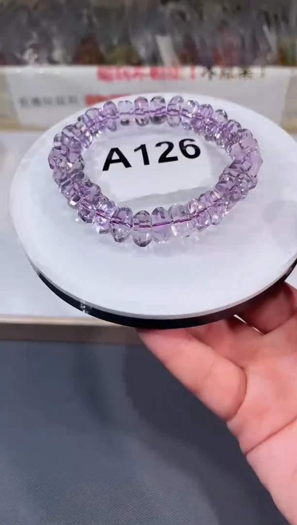 未镶嵌手链水晶A126紫水盘切