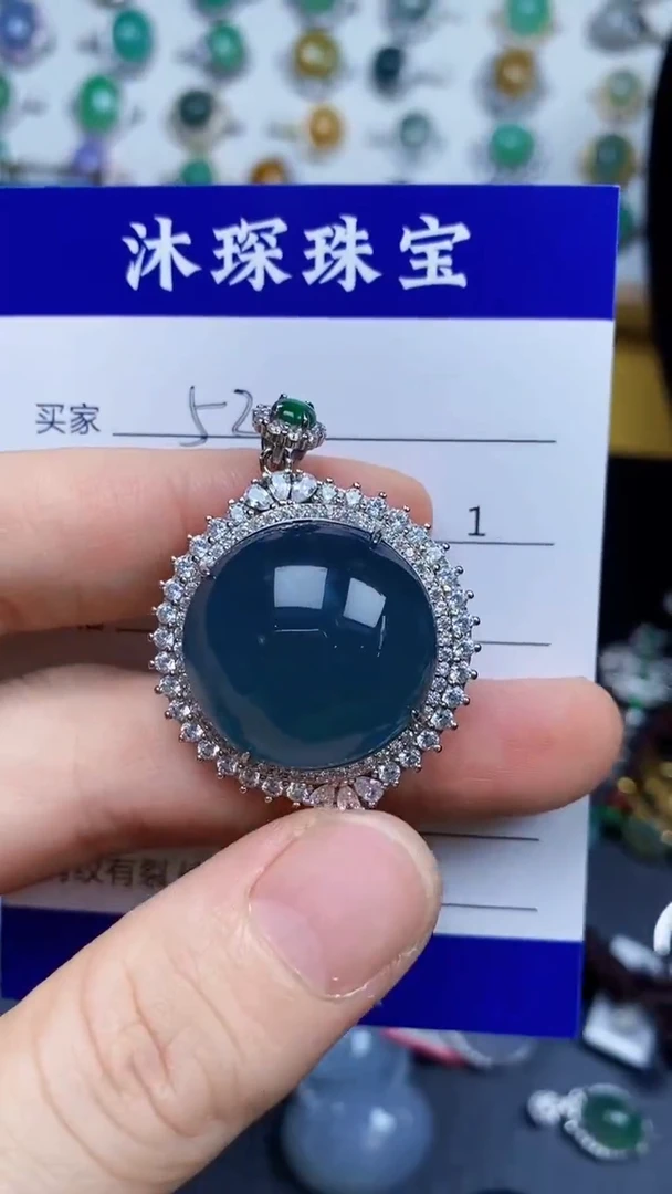 翡翠戒指银S925镶嵌5252