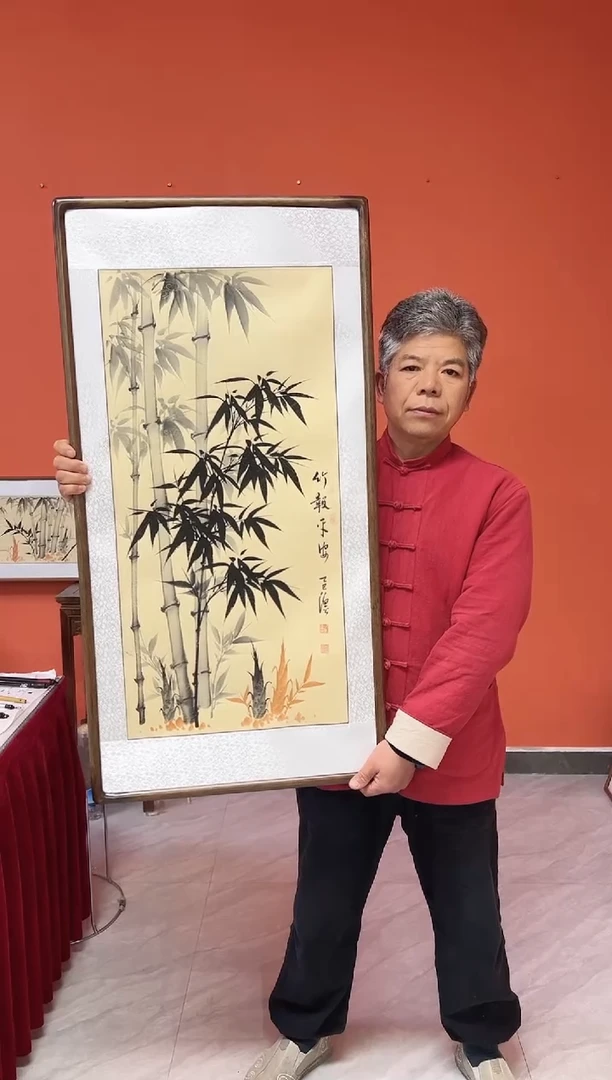 书法张富民手绘作品/50*100 风生水起//古宣